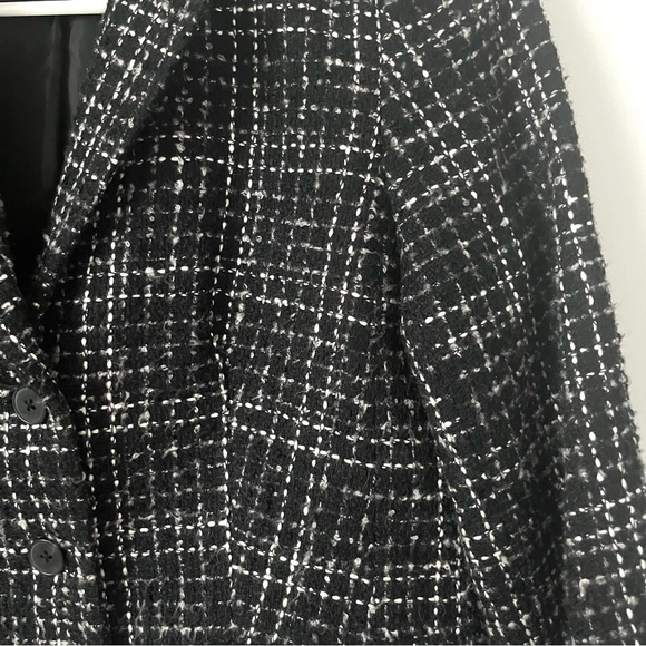 Coldcreek Water vintage black & white tweed front buttons jacket blazer - Picture 11 of 17